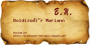 Boldizsár Mariann névjegykártya